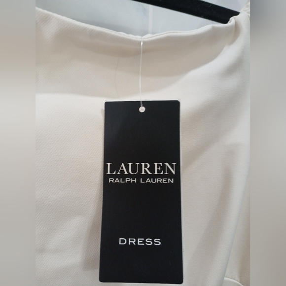 NWT Lauren Ralph Lauren Women's Crepe Off-the-Shoulder Side-Slit Column Gown 14 - Picture 12 of 16